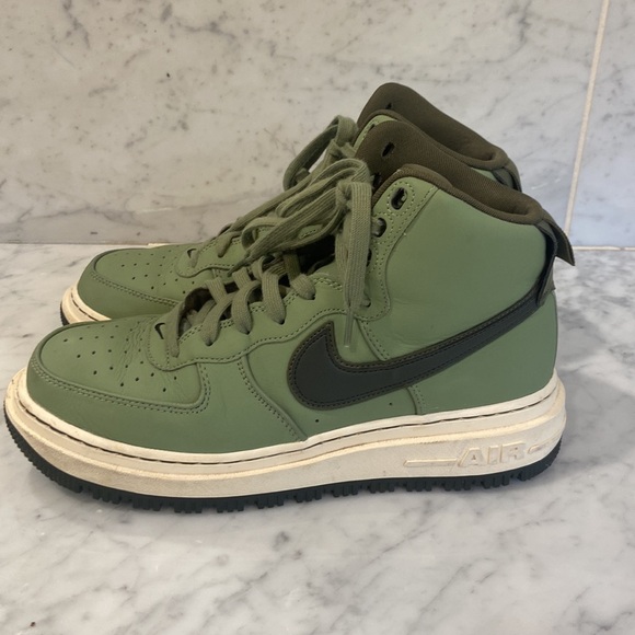 Nike Air Force 1 AF1 Boot Oil Green/Sequoia-Medium Olive - Picture 3 of 4